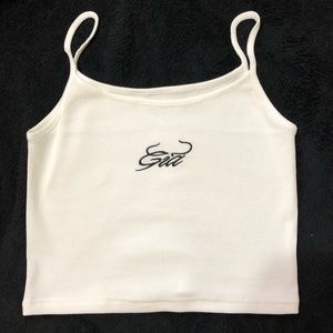 White I AM GIA Tali Tank Top Medium M Womens